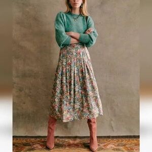 Sezane Jade Floral Skirt size 40 (US size 8) EUC